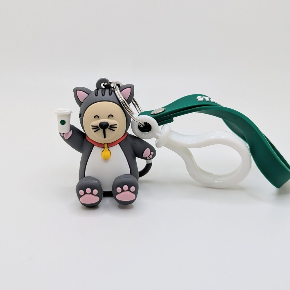 Starbucks Mexico Exclusive Bearista Cat Keychain BNWT